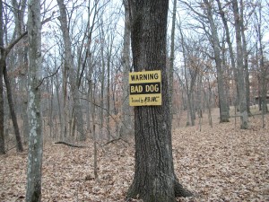 Our guide told us this sign has been here just outside the park, for the past 3 owners of the adjacent property. There is no dog. The dog is a lie.